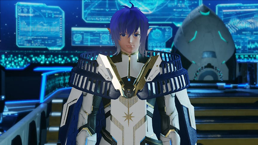 A screenshot of the PSO2:NGS character Crawford.