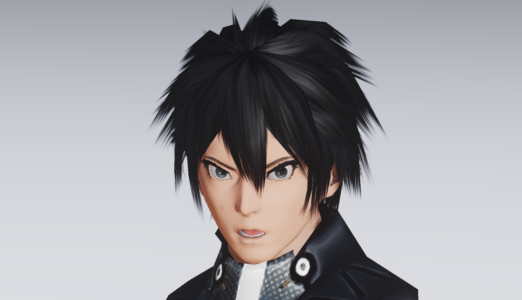 A portait of the default Phantasy Star Online 2 character configuration making a strange face